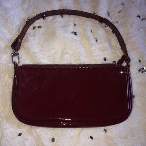 BY FAR Rachel Bag Burgundy Patent Leather